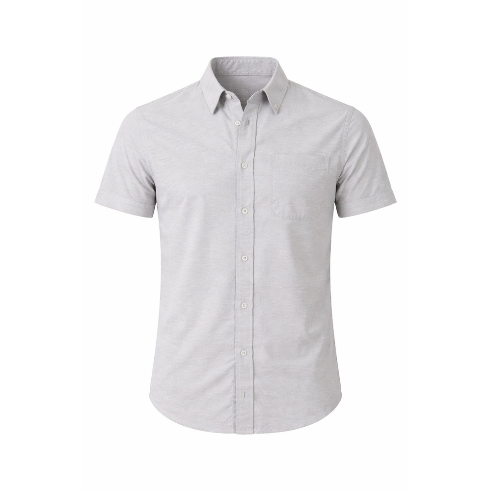 RSQ Medium Gray Short Sleeve‎ Button Up Shirt Cotton Casual Mens